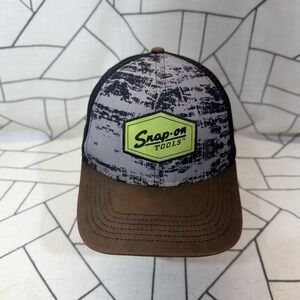 Snap-on Tools Trucker Hat One Size Brown Gray Mesh Snapback Cap